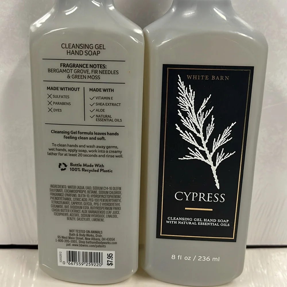 Bath & Body Works White Barn Cypress Hand Soap [Set of 2] - NWT